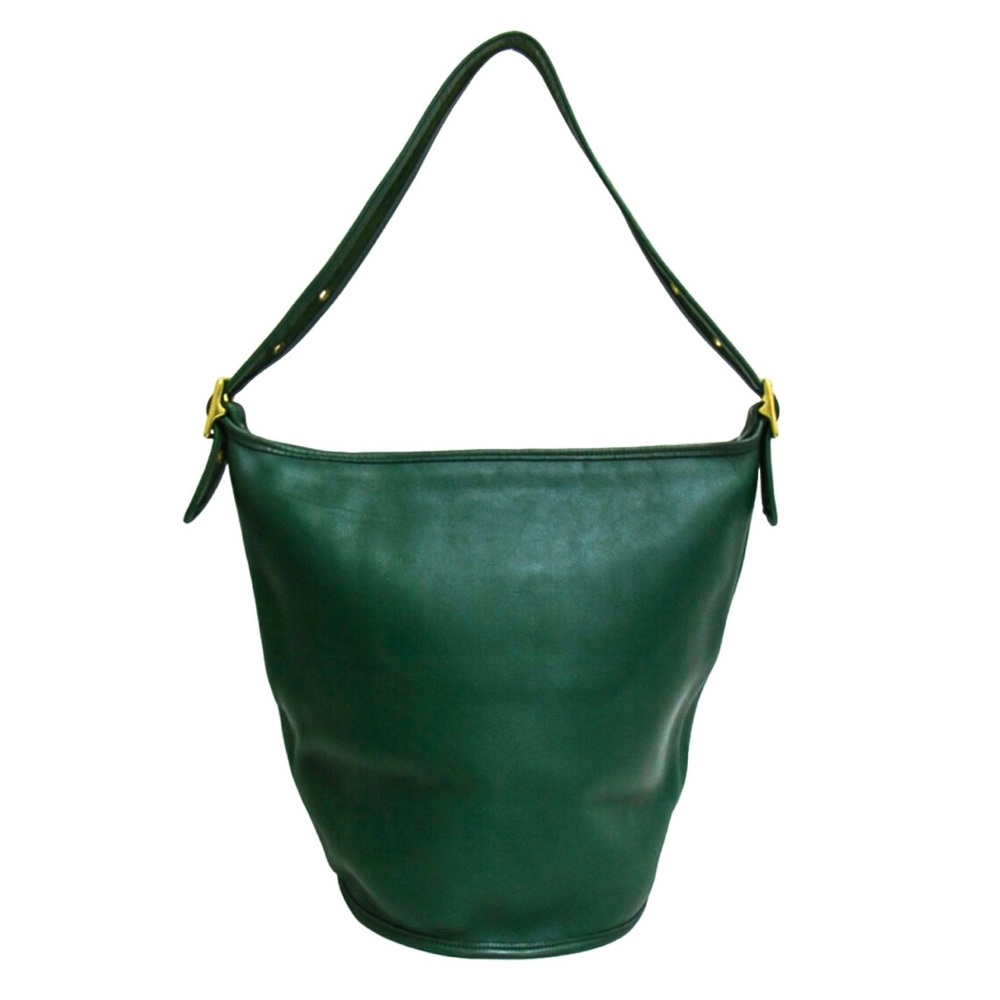 COACH Vintage Dark Green Leather Duffle Sac XL Crossbody Bag 9085 - Picture 4 of 17